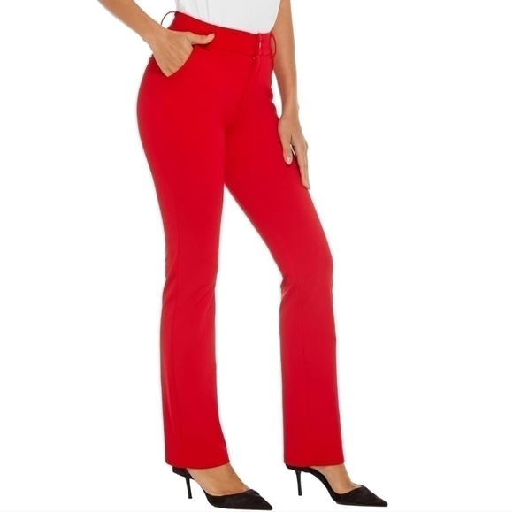 iChosy Comfort Barely Bootcut Stretch Red Dress Pants Size 4 NWT - Picture 8 of 8